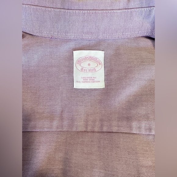 Brooks Brothers Women’s Tailored Lavender Oxford Supima Non-Iron Button-up Shirt - Picture 4 of 4